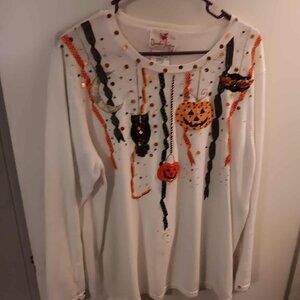 Quacker Factory woman's Halloween top Vintage